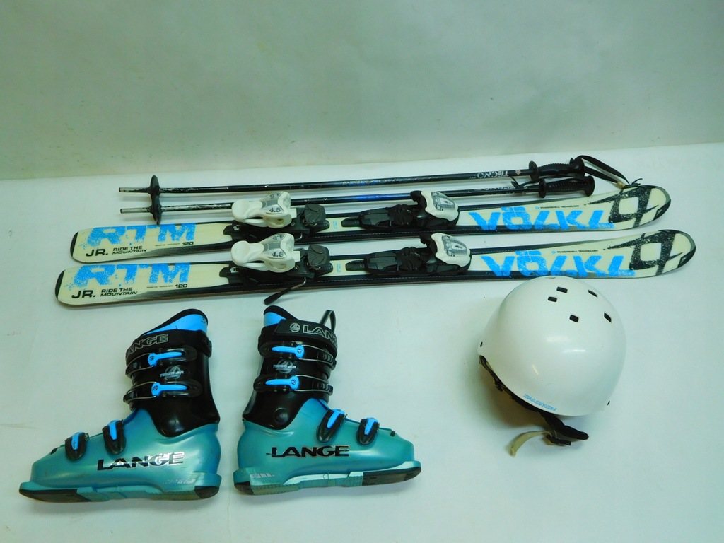 Komplet Narty Volkl RTM 120cm + Buty+ Kask kije - 12690651140