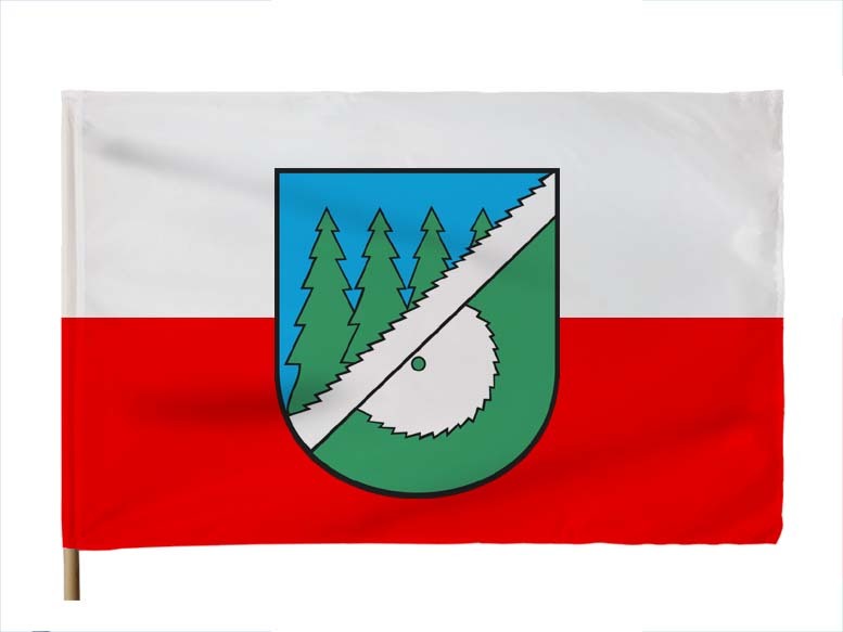 Flaga Hajnówka Polska 90x150 cm Herb