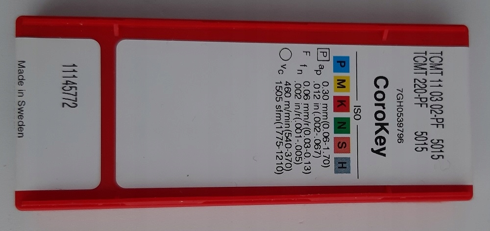 Płytka SANDVIK TCMT 11 03 02-PF 5015
