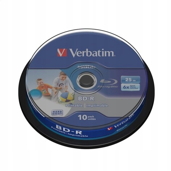 VERBATIM BD-R BLU-RAY 25GB 6X PRINTABLE CAKE*10 43