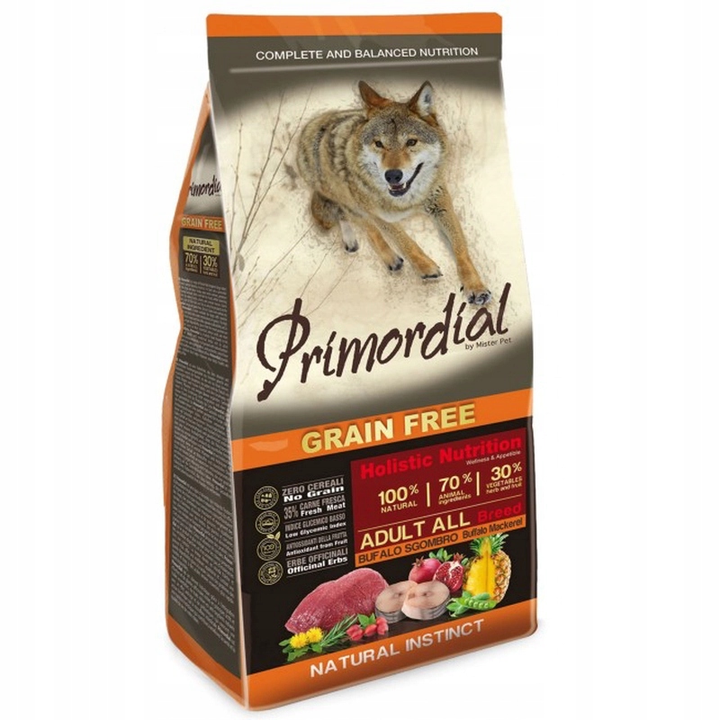 Primordial Dog Grain Free Adult Buffalo, Mackerel