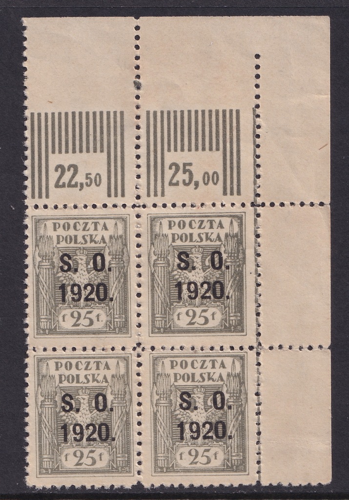 ŚLĄSK CIESZYŃSKI (Polska) (*) Fi 4 II - CZWÓRKA Z MARGINESEM