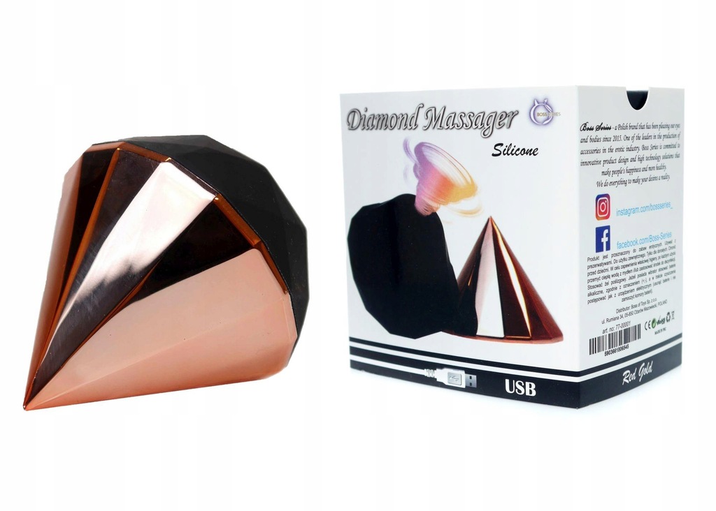 Stymulator-Diamond Air Massager USB 7 Function Red