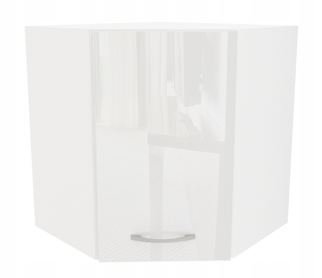 Купить Шкаф подвесной угловой 60х60, белый глянец: отзывы, фото и ...