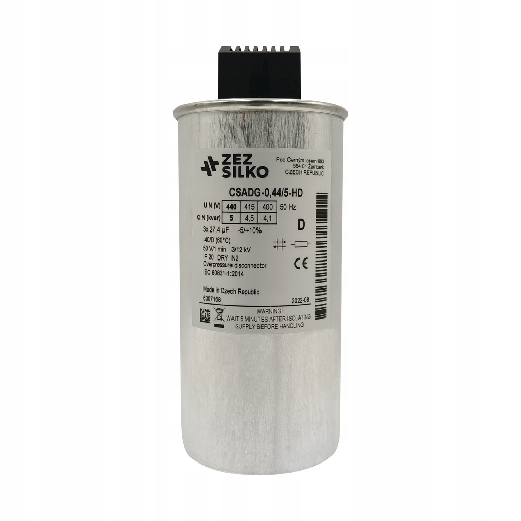 KONDENSATOR ZEZ SILKO CSADG HD 5kVAR 440V NOWY!