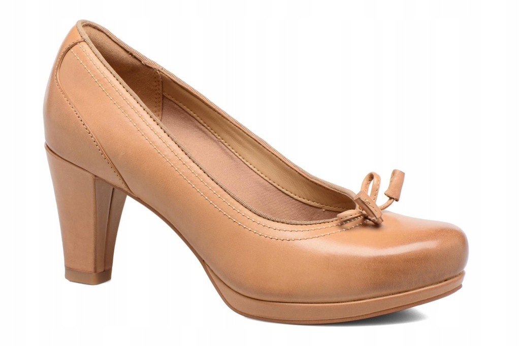 Clarks CHORUS BOMBAY LIGHT TAN r. 39,5 (UK 6) nowe