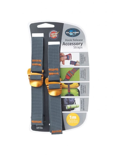 Troki Sea To Summit Accesory Strap With Hook 20 mm yellow 1 m