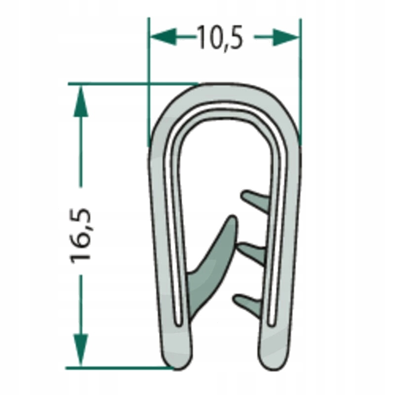 Uszczelka 2-4mm 25m 10,5x16,5mm