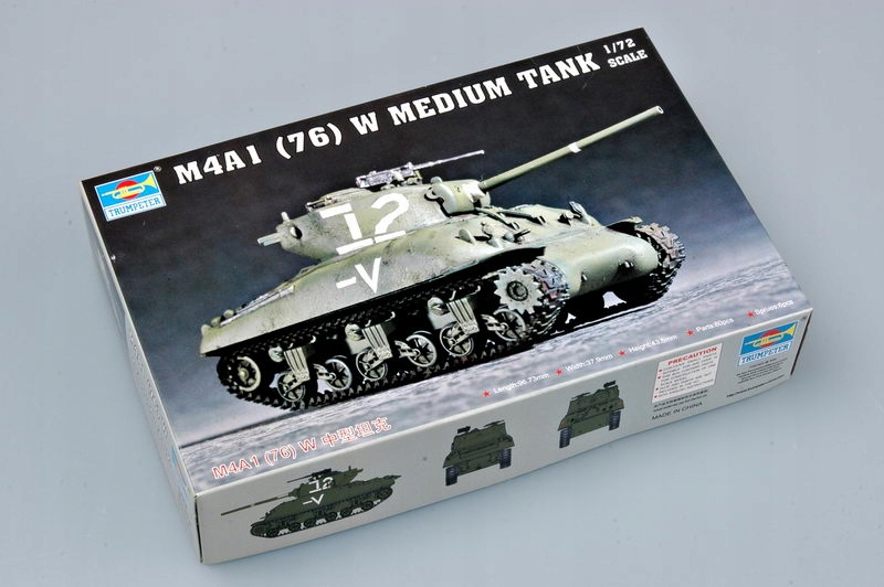 Czołg średni Sherman M4A1 (76) W 1/72 Trumpeter 07222