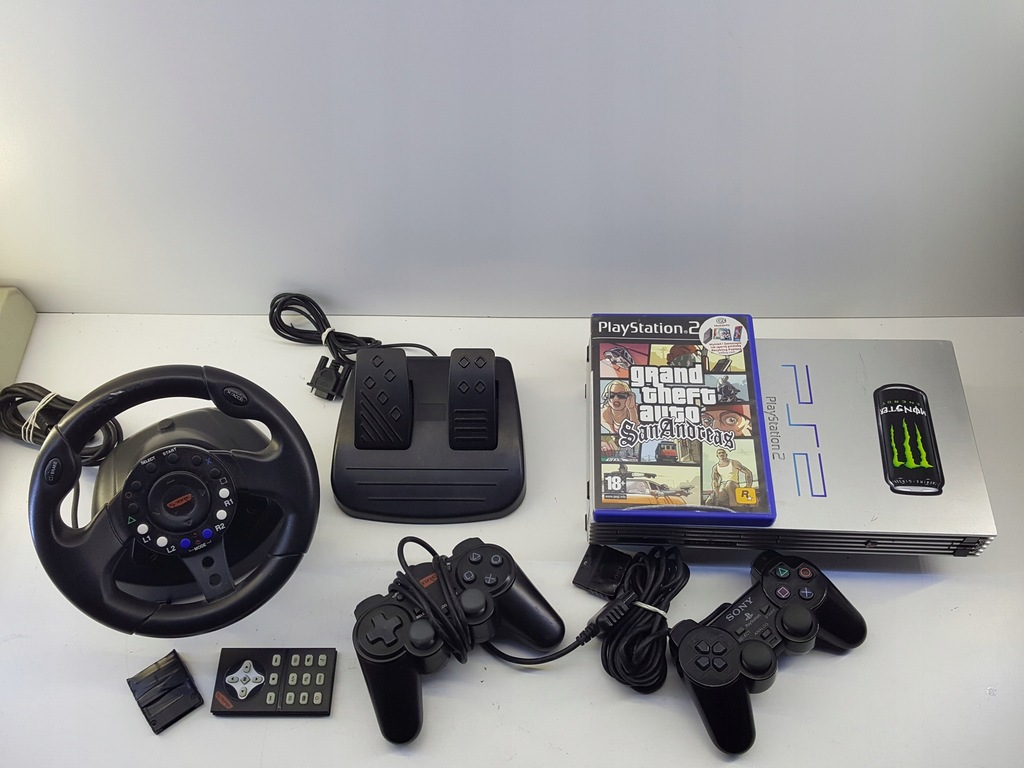 Konsola Sony PlayStation 2 (PS2) Duży Zestaw