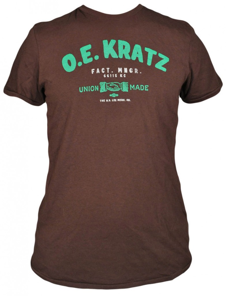 LEE T-shirt BROWN slim OE KRATZ TEE _ S 36