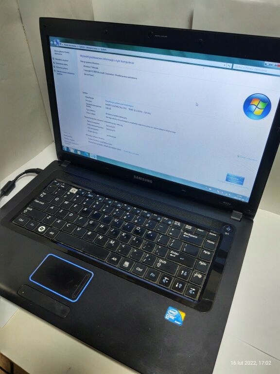 LAPTOP SAMSUNG R522 15,6 CORE 2 2X2,1 4GB RAM 320