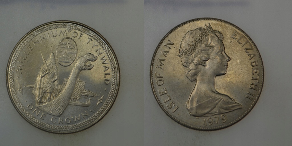 Wyspa Man - 1 Crown 1979 rok - Tynwald - Drakar