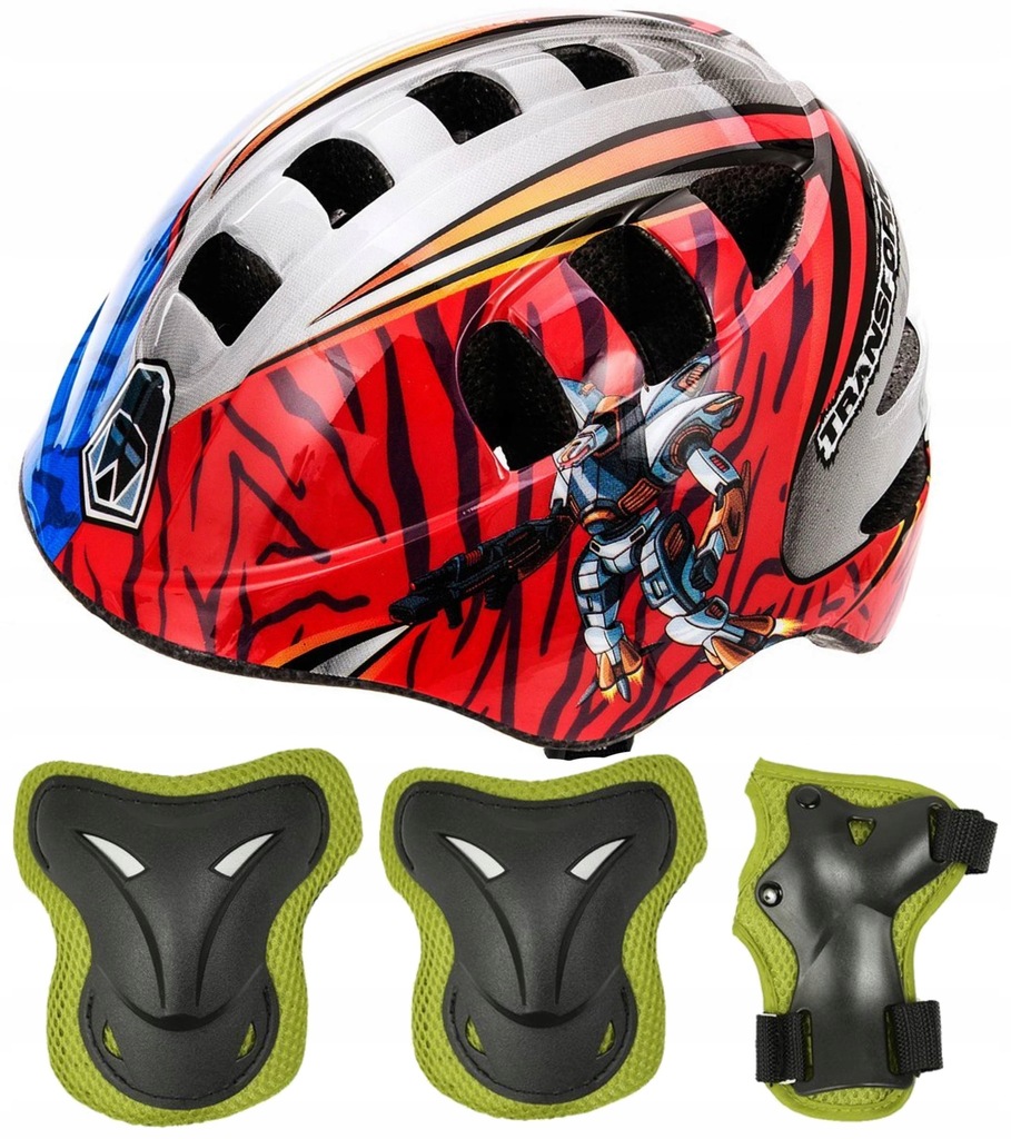 Kask na Rower dla Dzieci Regulowany+Ochraniacze S 13492234607