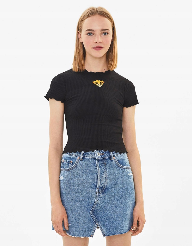 P7F085 BERSHKA__MK6 T-SHIRT PRĄŻKI DISNEY__XS