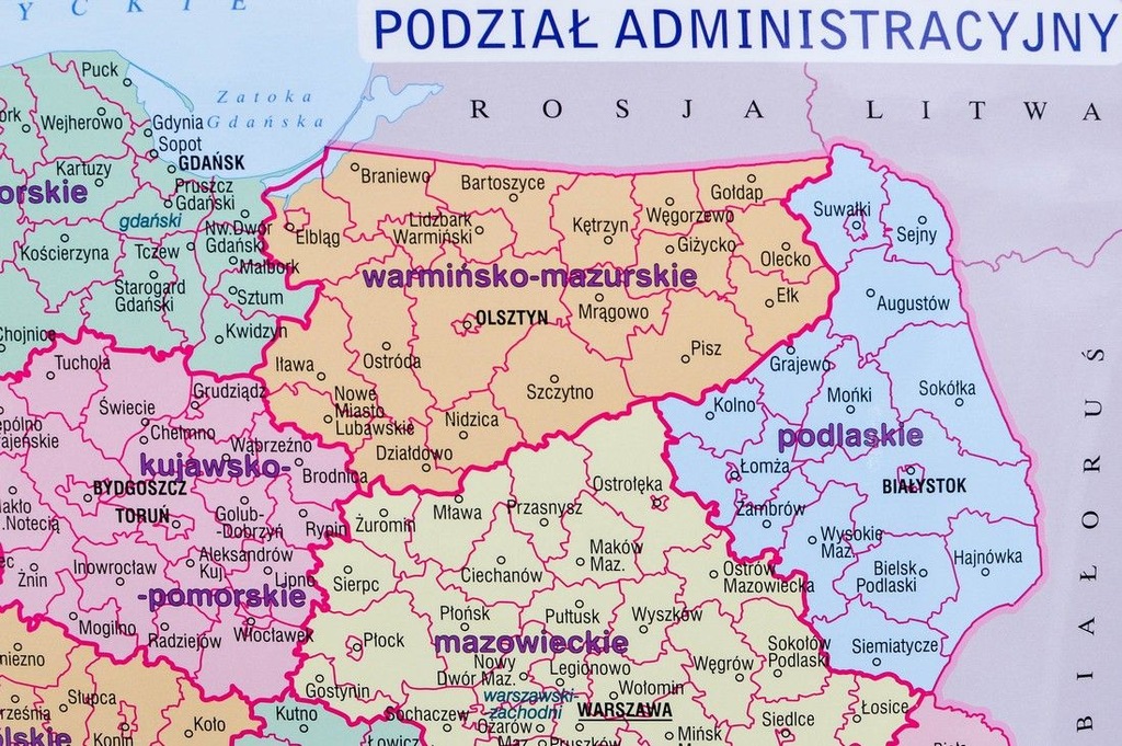 POLSKA MAPA ŚCIENNA FIZYCZNA (GEOGRAFICZNA) DEMART - 7183714318