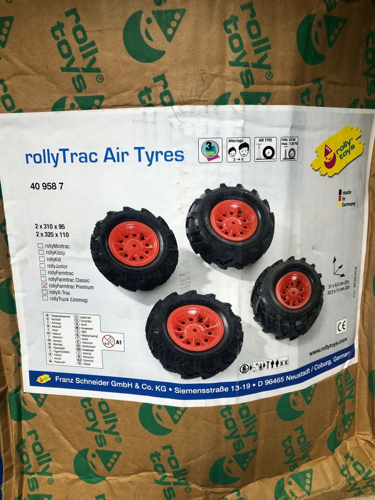 Rolly Toys 409587 Opony pneumatyczne do ciągników