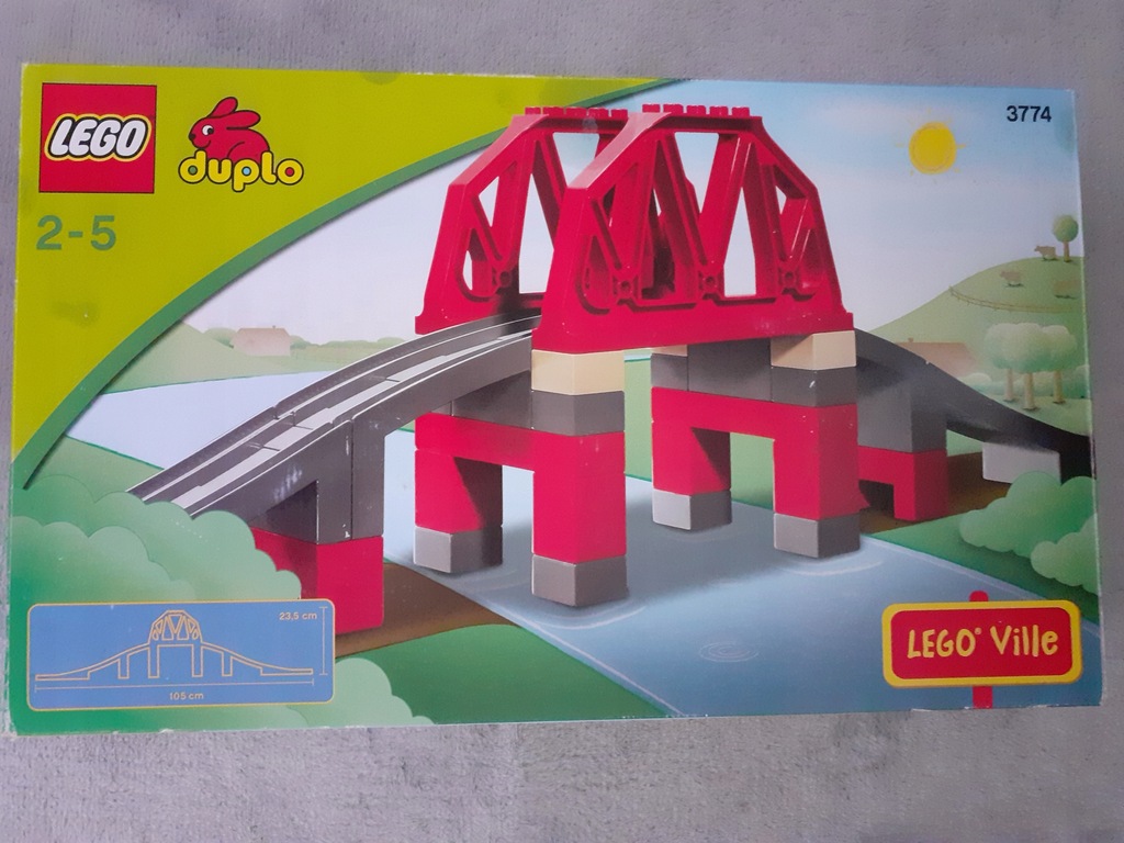 Rød fløde ekstra LEGO DUPLO 3774 MOST - WIADUKT KOLEJOWY - 9563341822 - oficjalne archiwum  Allegro