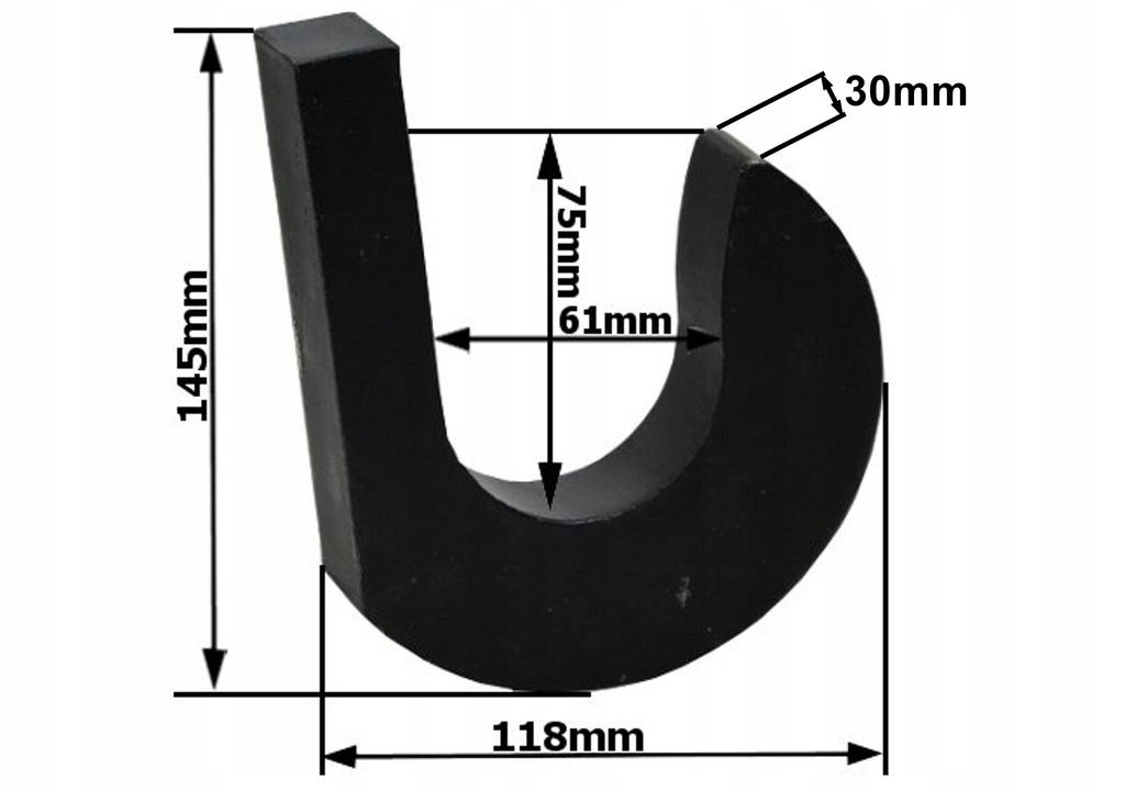 Hak łyżki ładowacza stalowy fi-60 9139660