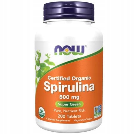 SPIRULINA 500mg, 200 tabl. NOW