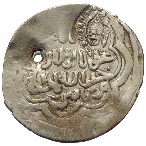 43149. Islam, dirham? kontrmarkowany do dalszej id. (srebro /1,59g/19mm)