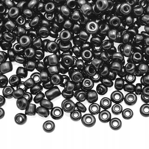 ra378 Koraliki szklane seeds Rokail 3mm 20g czarne