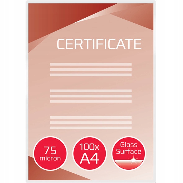 Folia do laminowania laminacji A4 75mic 100szt GBC