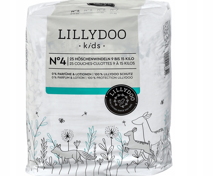 LILLYDOO Pieluszki 4 9-15kg 25SZT EG180