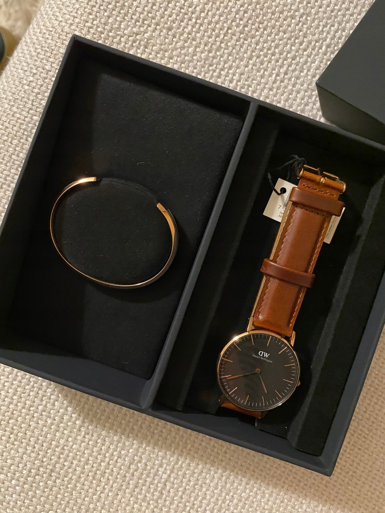 Zegarek DANIEL WELLINGTON zestaw nowy różowe złoto