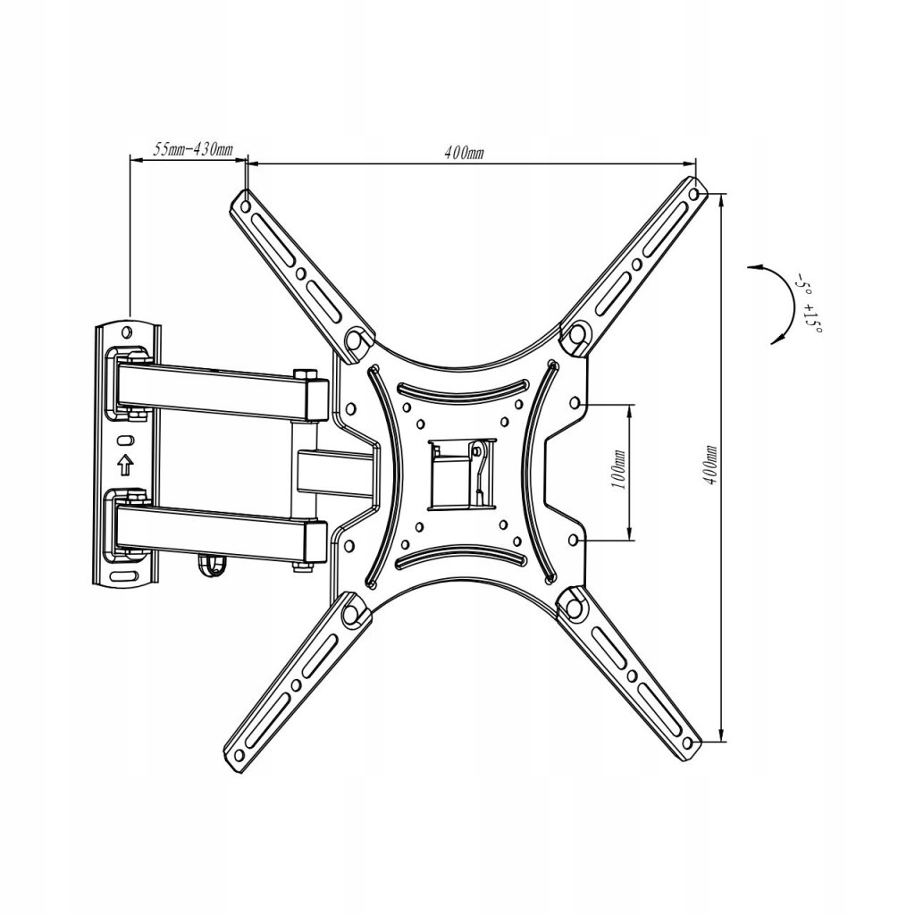 UCHWYT DO TV LED/LCD 19-46" 25KG CV-27 regul.