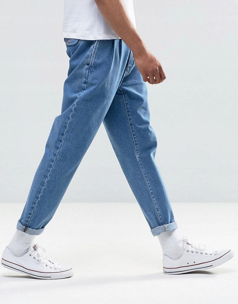 ASOS__XZX NIEBIESKIE PROSTE JEANSY MĘSKIE__W38/L32