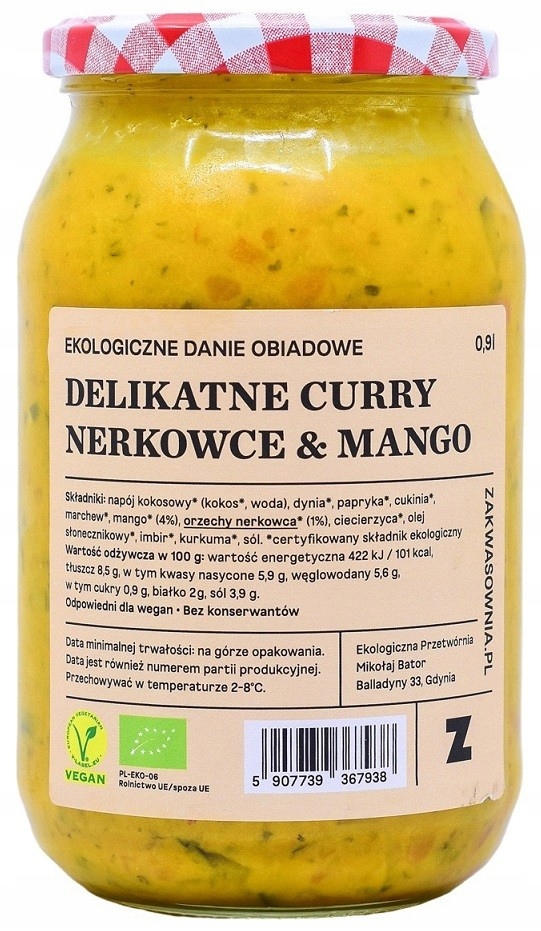 CURRY DELIKATNE Z ORZECHAMI NERKOWCA I MANGO BIO 9