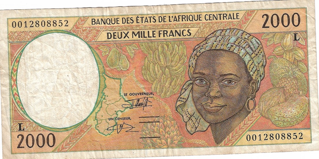 Gabon 2000 francs 1993-2002r