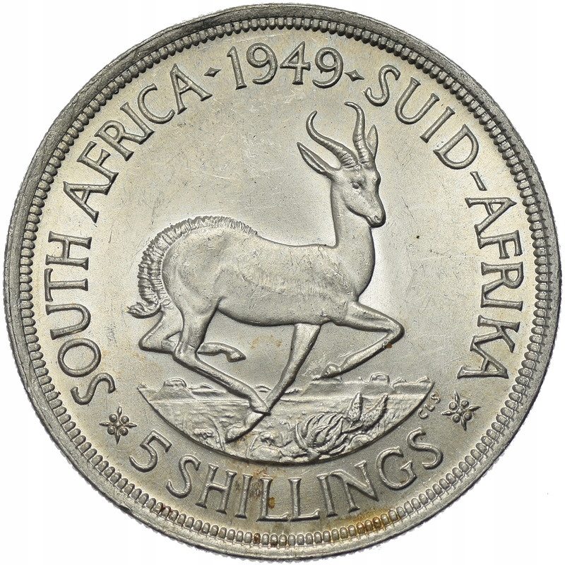 Południowa Afryka, GEORGE VI, 5 Shillings 1949 Antylopa