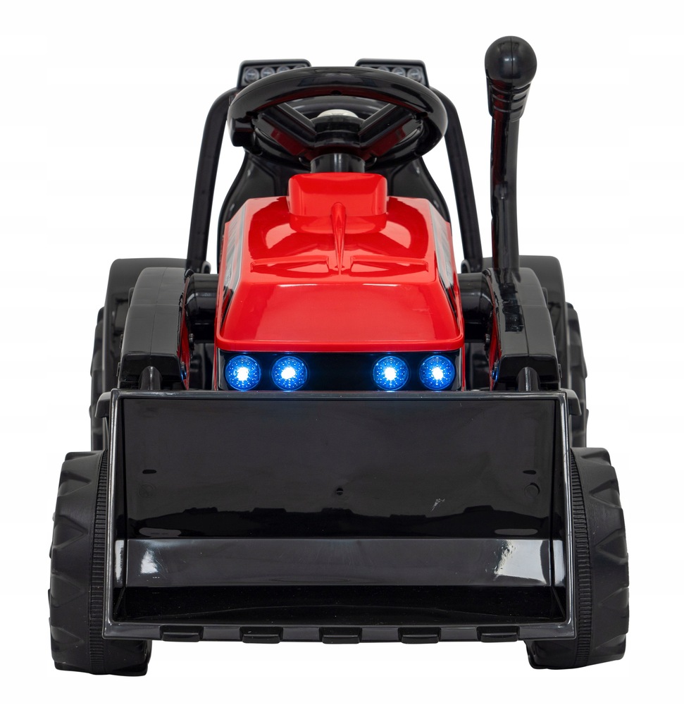 Traktor Spychacz G320 dla najmłodszych dzieci Czerwony + Ruchoma łyżka + Me