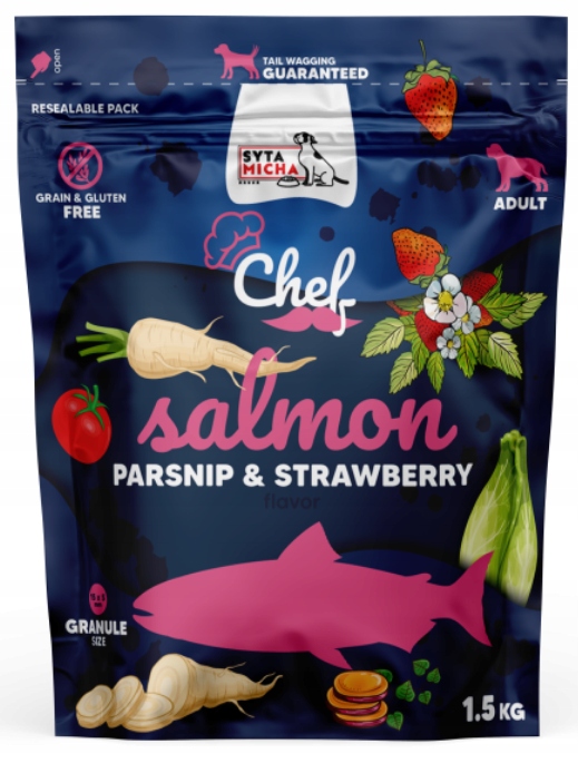 SYTA MICHA Karma sucha CHEF łosoś 1,5 kg