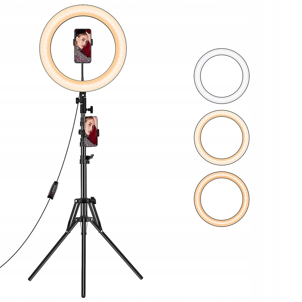 Lampa Pierścień LED Ze Statywem Selfie VIdeo