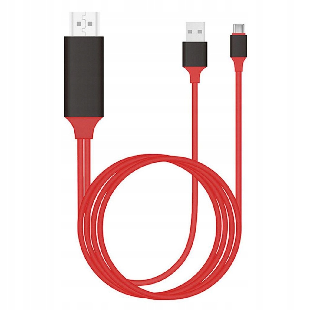 red 4K No Driver Required USB 3.1 Type C to HD- HD