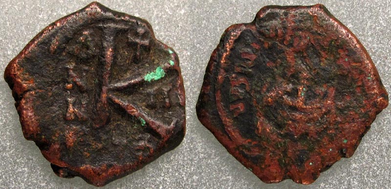 5566A. BIZANCJUM, JUSTYNIAN I (527-565),1/2 FOLISA