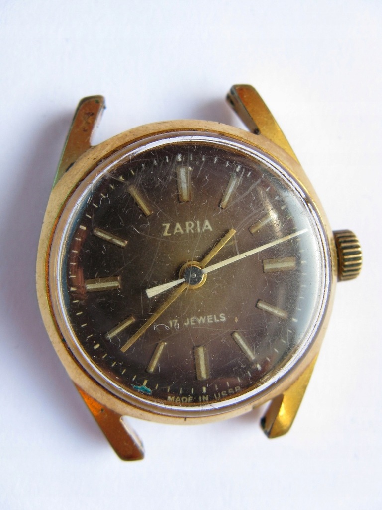 Stary zegarek Zaria pozłacany AU 10