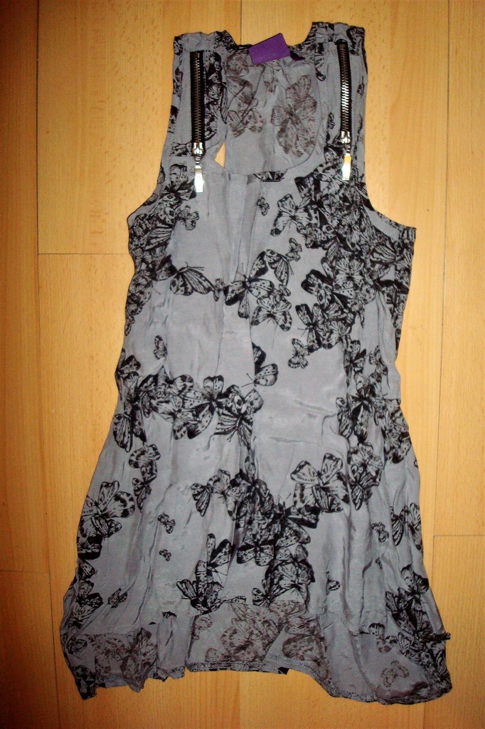 MATALAN Asymetryczny Top _ PRINT _ ZIP_  10-11 lat