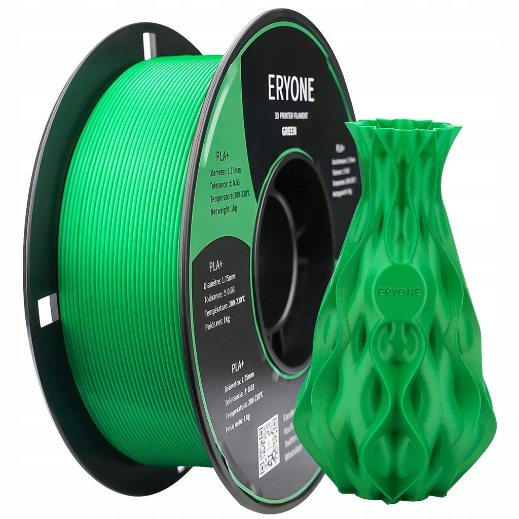 Filament Eryone PLA+ Green 1kg - zielony