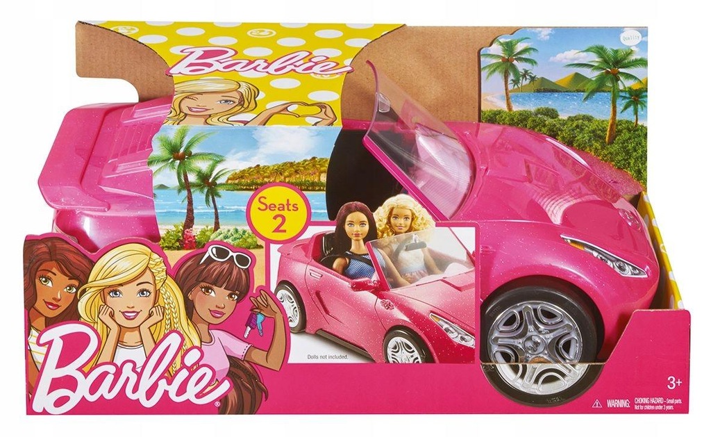 BARBIE KABRIOLET RÓŻOWY SAMOCHÓD DLA LALEK DVX59