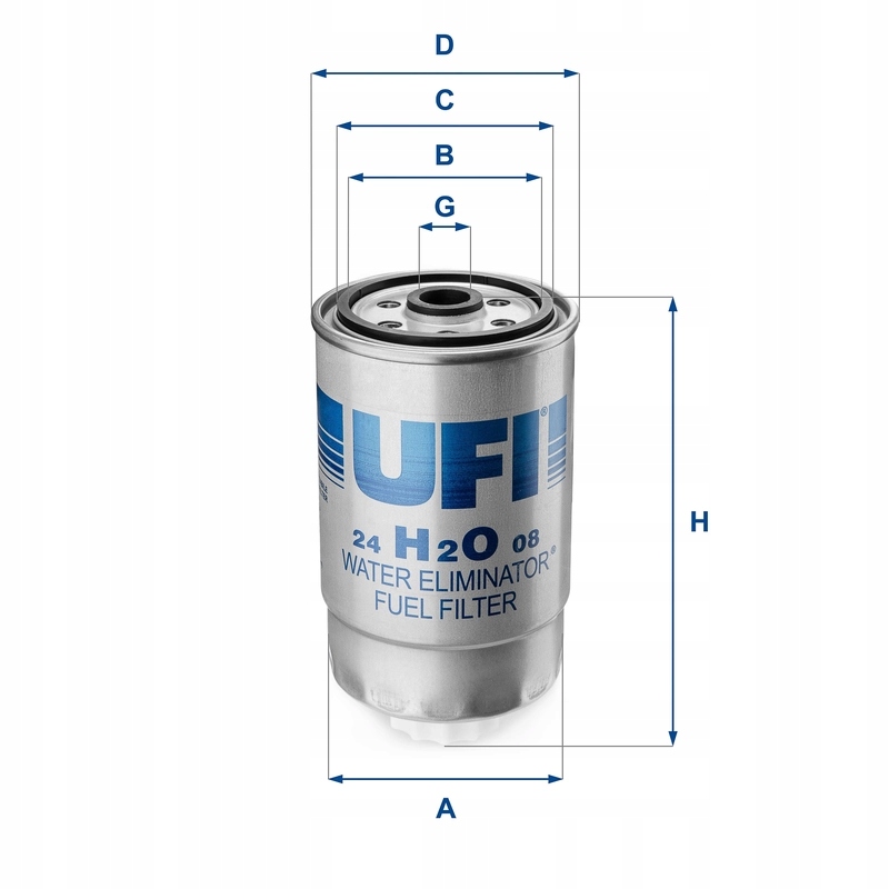 Filtr paliwa UFI 24.H2O.08