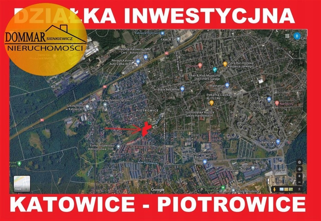 Działka, Katowice, Piotrowice-Ochojec, 7133 m²