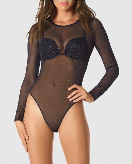 Body La senza roz M Victoria Secret czarno złote