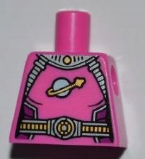 LEGO NOWY tułów bez rąk Dark Pink Torso Spacesuit col096 CMF 973pb1053