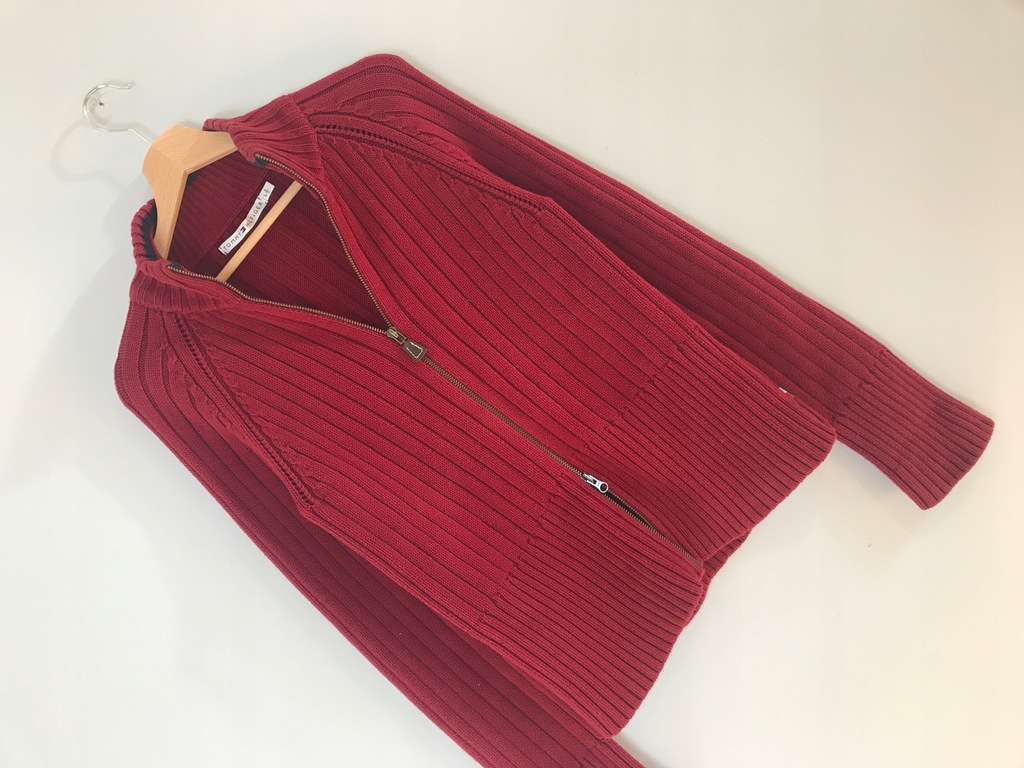 Tommy Hilfiger czerwony sweter M/L bawełna