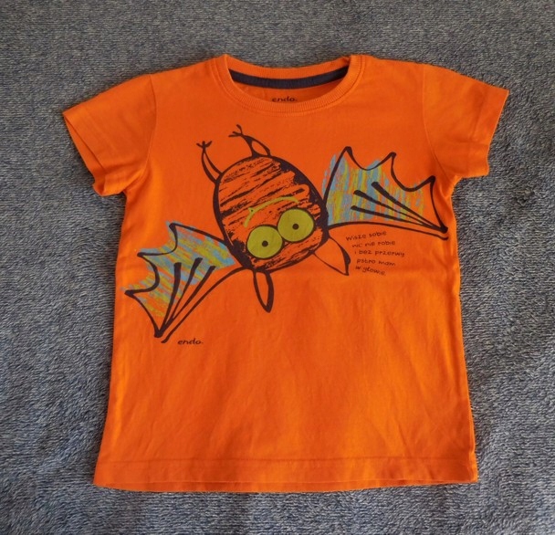 T-shirt koszulka Endo z nietoperzem, rozmiar 104