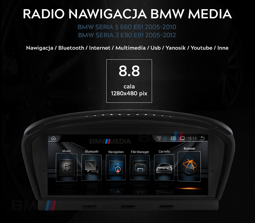 RADIO NAWIGACJA ANDROID 8.1 BMW 3 E90 E91 052012